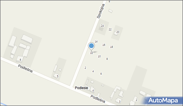 Rogalin, Spokojna, 12, mapa Rogalin