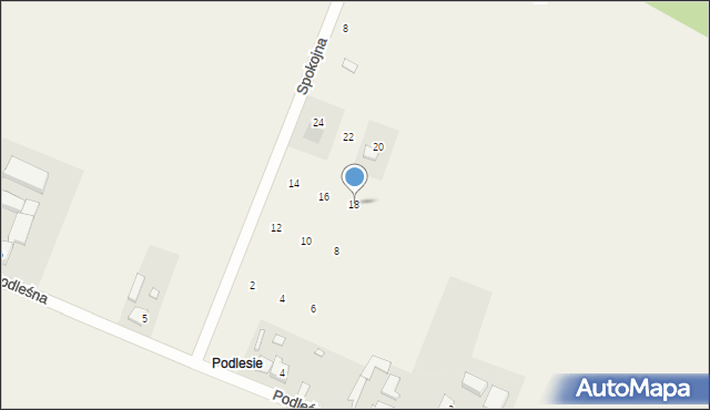 Rogalin, Spokojna, 18, mapa Rogalin