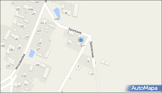 Rogów Sobócki, Spacerowa, 4, mapa Rogów Sobócki