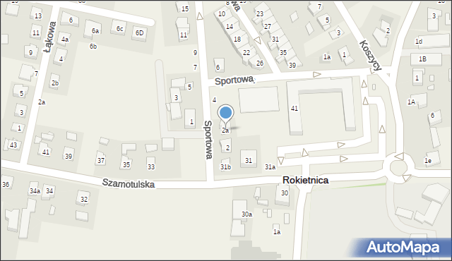 Rokietnica, Sportowa, 2a, mapa Rokietnica