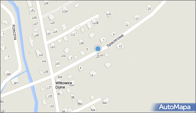 Ropczyce, Spacerowa, 10, mapa Ropczyce