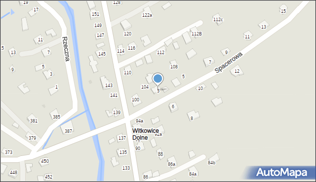 Ropczyce, Spacerowa, 3, mapa Ropczyce