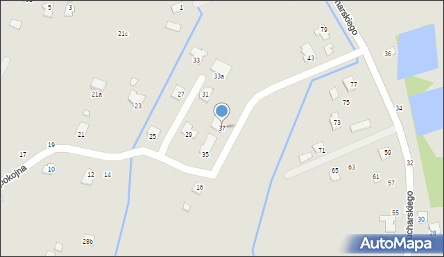 Ropczyce, Spokojna, 37, mapa Ropczyce
