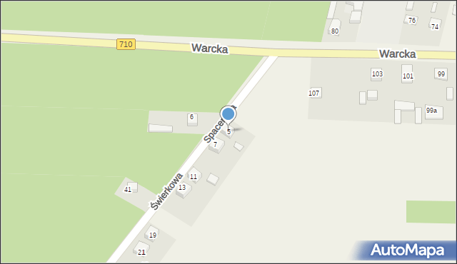 Rossoszyca, Spacerowa, 5, mapa Rossoszyca