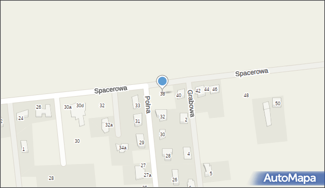 Roszkowo, Spacerowa, 38, mapa Roszkowo