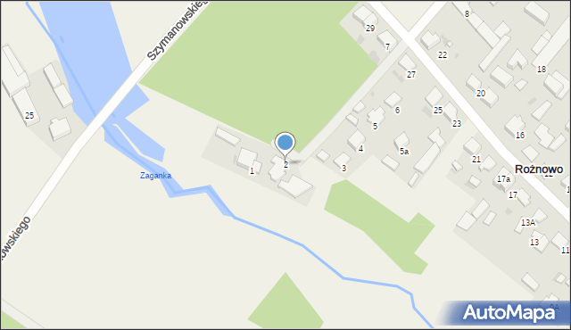Rożnowo, Spokojna, 2, mapa Rożnowo