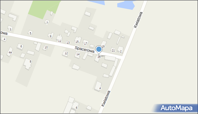 Ruchna, Spacerowa, 16, mapa Ruchna