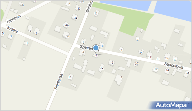 Ruchna, Spacerowa, 4, mapa Ruchna