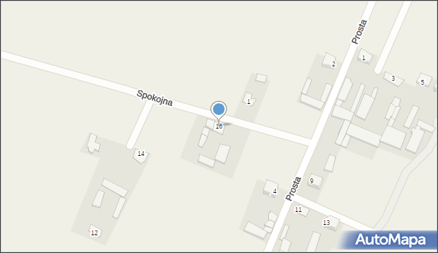 Ruchna, Spokojna, 16, mapa Ruchna