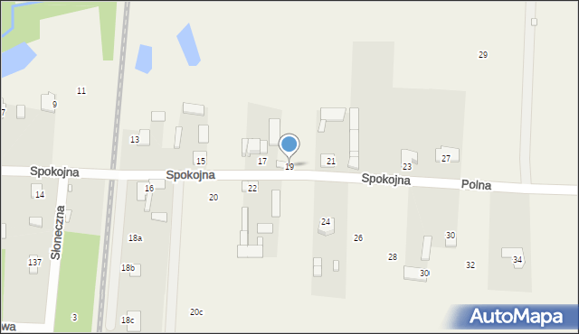 Ruda, Spokojna, 19, mapa Ruda