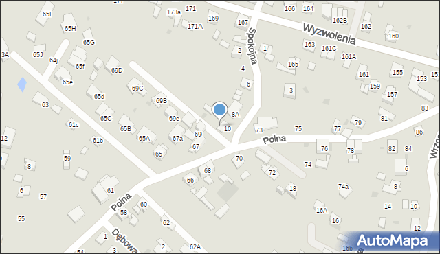 Ruda Śląska, Spokojna, 8, mapa Rudy Śląskiej