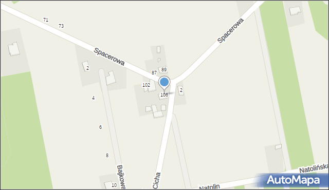 Rudka, Spacerowa, 106, mapa Rudka