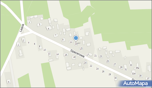 Rudka, Spacerowa, 13, mapa Rudka