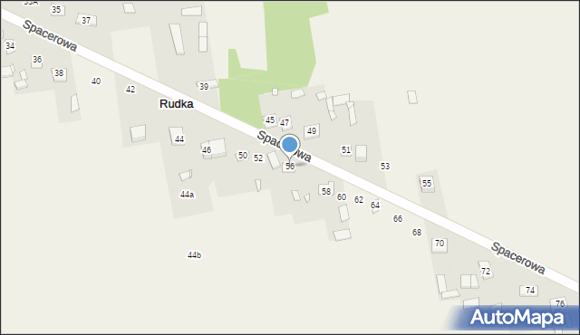Rudka, Spacerowa, 56, mapa Rudka