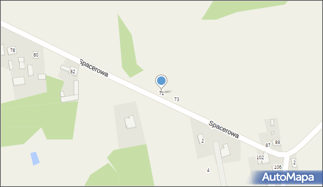 Rudka, Spacerowa, 71, mapa Rudka
