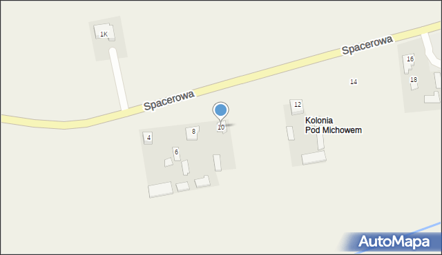 Rudno, Spacerowa, 10, mapa Rudno