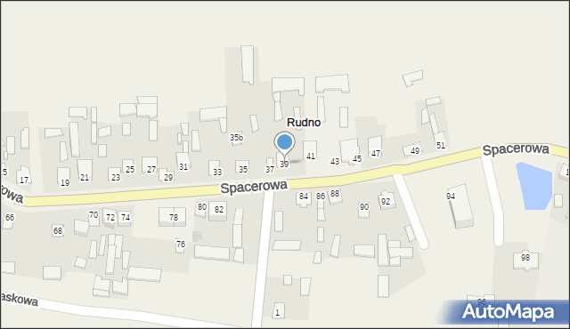 Rudno, Spacerowa, 39, mapa Rudno