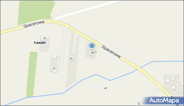 Rudno, Spacerowa, 46, mapa Rudno