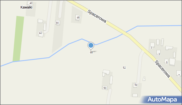 Rudno, Spacerowa, 48, mapa Rudno