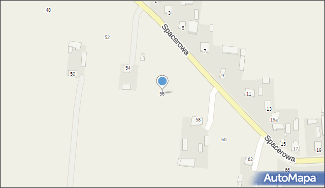 Rudno, Spacerowa, 56, mapa Rudno