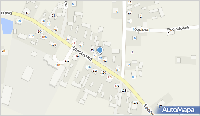 Rudno, Spacerowa, 79, mapa Rudno