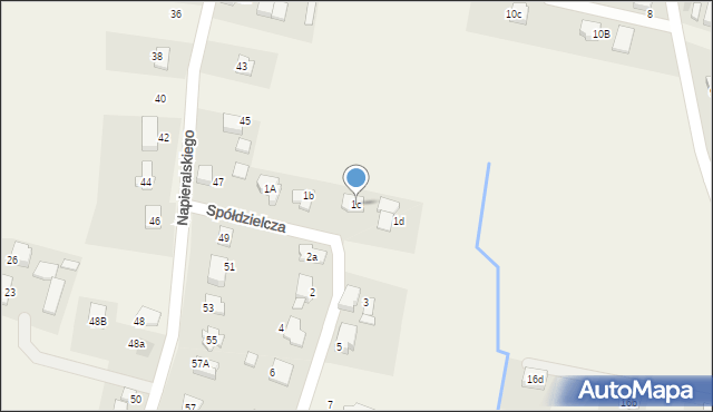 Rudziczka, Spółdzielcza, 1c, mapa Rudziczka