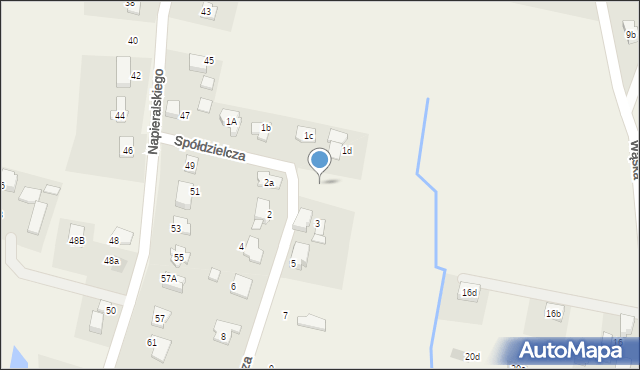 Rudziczka, Spółdzielcza, 1e, mapa Rudziczka