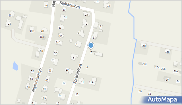 Rudziczka, Spółdzielcza, 7, mapa Rudziczka