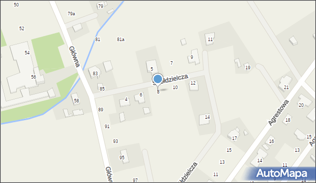 Rusiec, Spółdzielcza, 8, mapa Rusiec