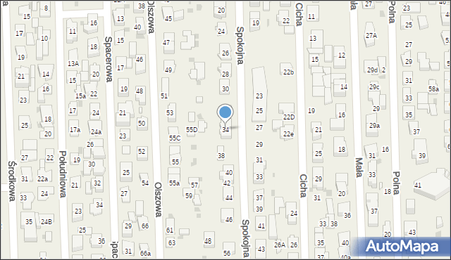 Rybie, Spokojna, 34, mapa Rybie