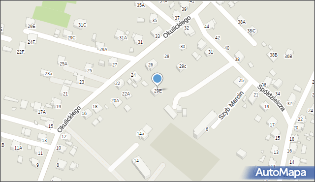 Rybnik, Spółdzielcza, 29E, mapa Rybnika