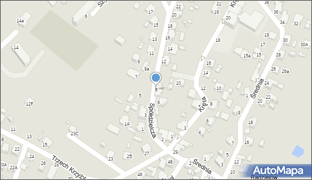 Rybnik, Spółdzielcza, 8, mapa Rybnika