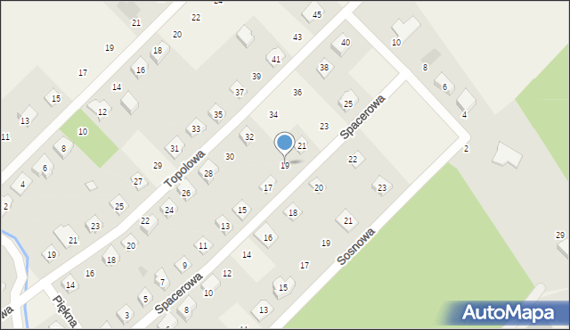 Rybno, Spacerowa, 19, mapa Rybno