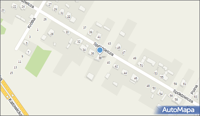 Rzeniszów, Spółdzielcza, 38, mapa Rzeniszów