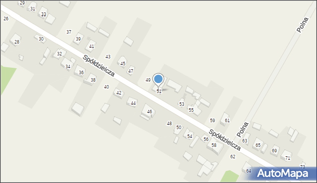 Rzeniszów, Spółdzielcza, 51, mapa Rzeniszów