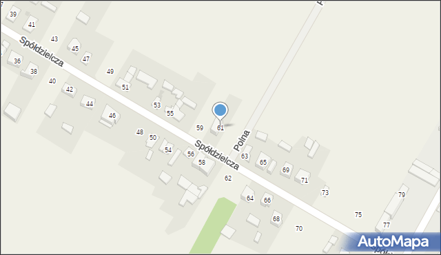 Rzeniszów, Spółdzielcza, 61, mapa Rzeniszów