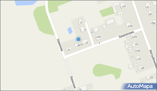 Rzerzęczyce, Spacerowa, 18, mapa Rzerzęczyce