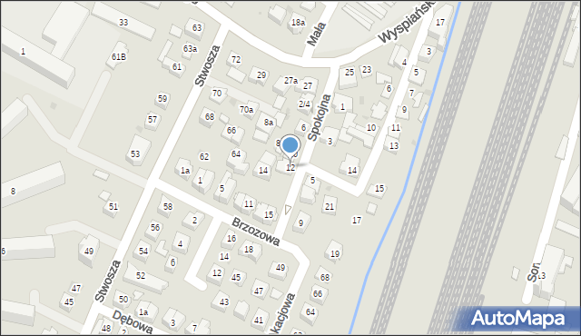 Rzeszów, Spokojna, 12, mapa Rzeszów