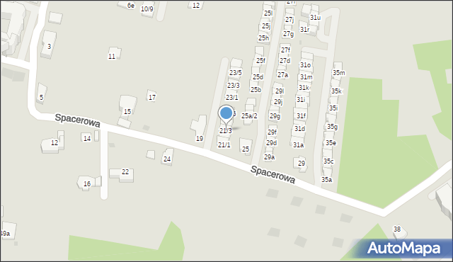 Rzeszów, Spacerowa, 21/3, mapa Rzeszów