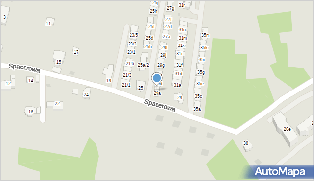 Rzeszów, Spacerowa, 29b, mapa Rzeszów