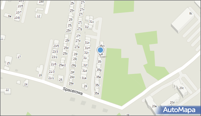 Rzeszów, Spacerowa, 35j, mapa Rzeszów