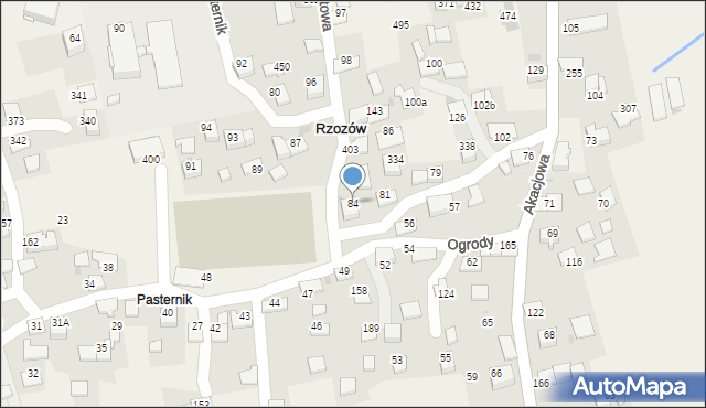 Rzozów, Sportowa, 21, mapa Rzozów