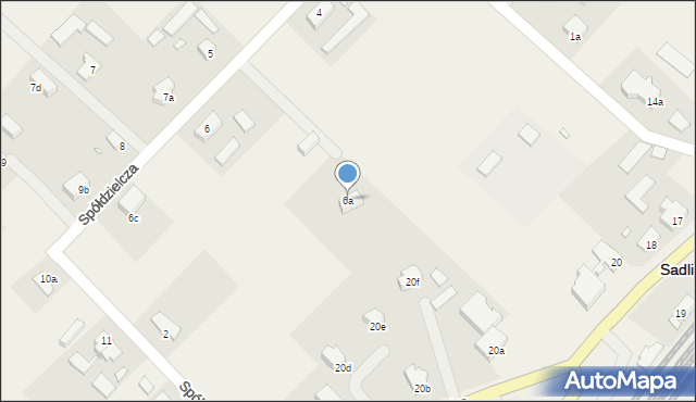 Sadlinki, Spółdzielcza, 6a, mapa Sadlinki