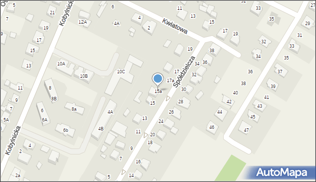 Sady, Spółdzielcza, 15a, mapa Sady