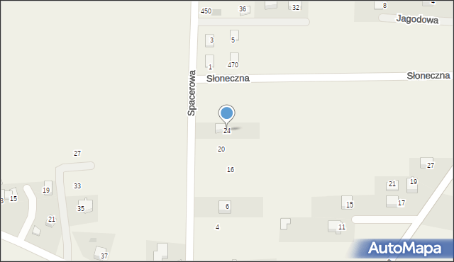 Sanka, Spacerowa, 24, mapa Sanka