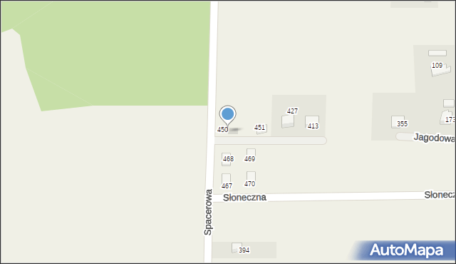 Sanka, Spacerowa, 38, mapa Sanka