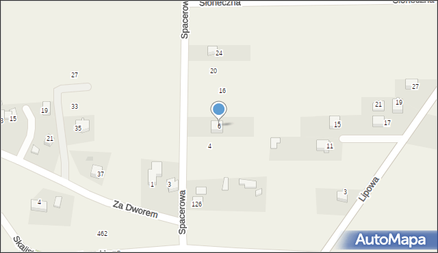 Sanka, Spacerowa, 6, mapa Sanka