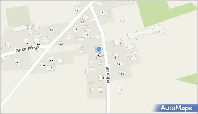 Sarnaki, Spokojna, 7A, mapa Sarnaki