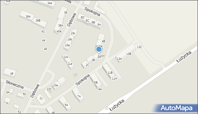 Sianów, Spokojna, 2A, mapa Sianów