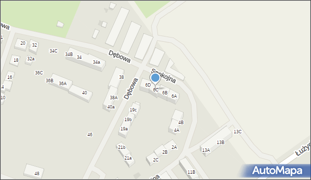 Sianów, Spokojna, 6C, mapa Sianów